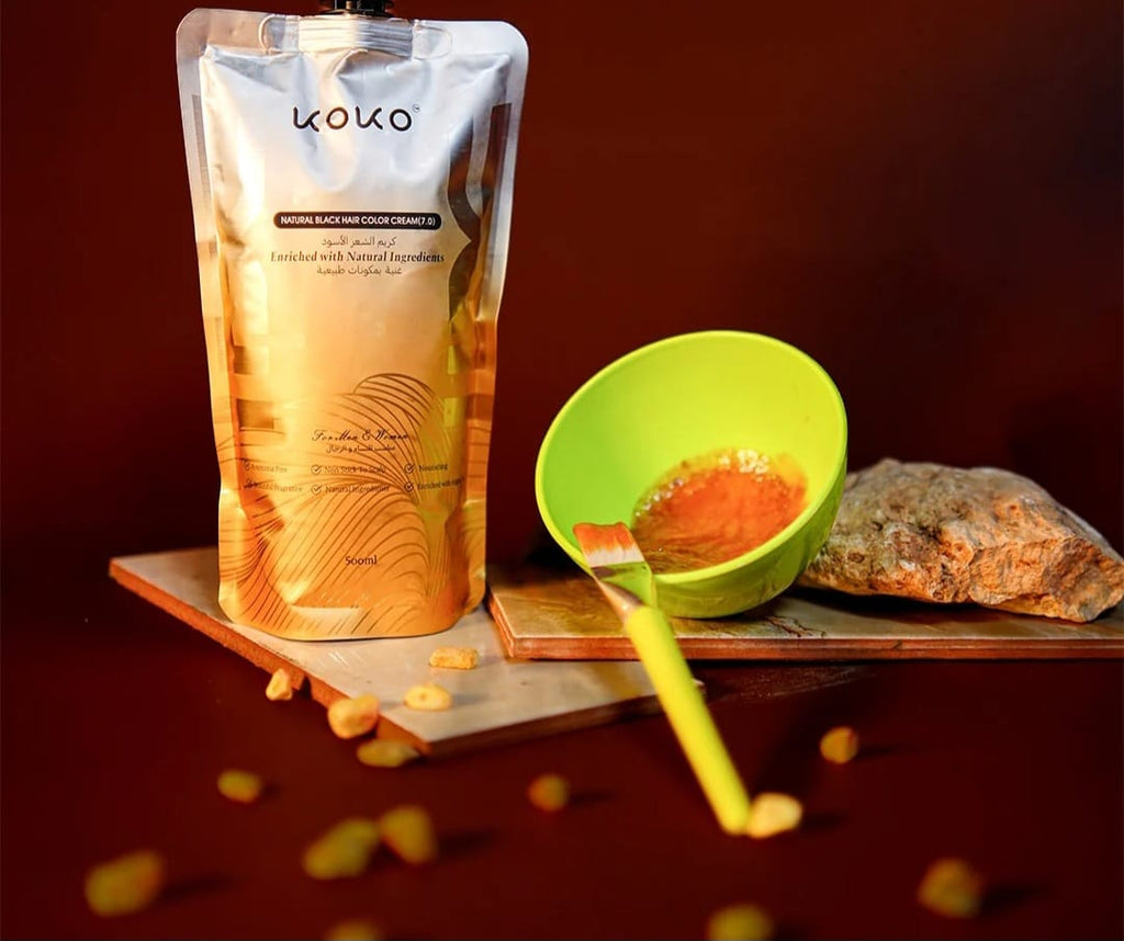 KOKO Natural Black Hair Color Enriched with Argan Oil-500ml x 2